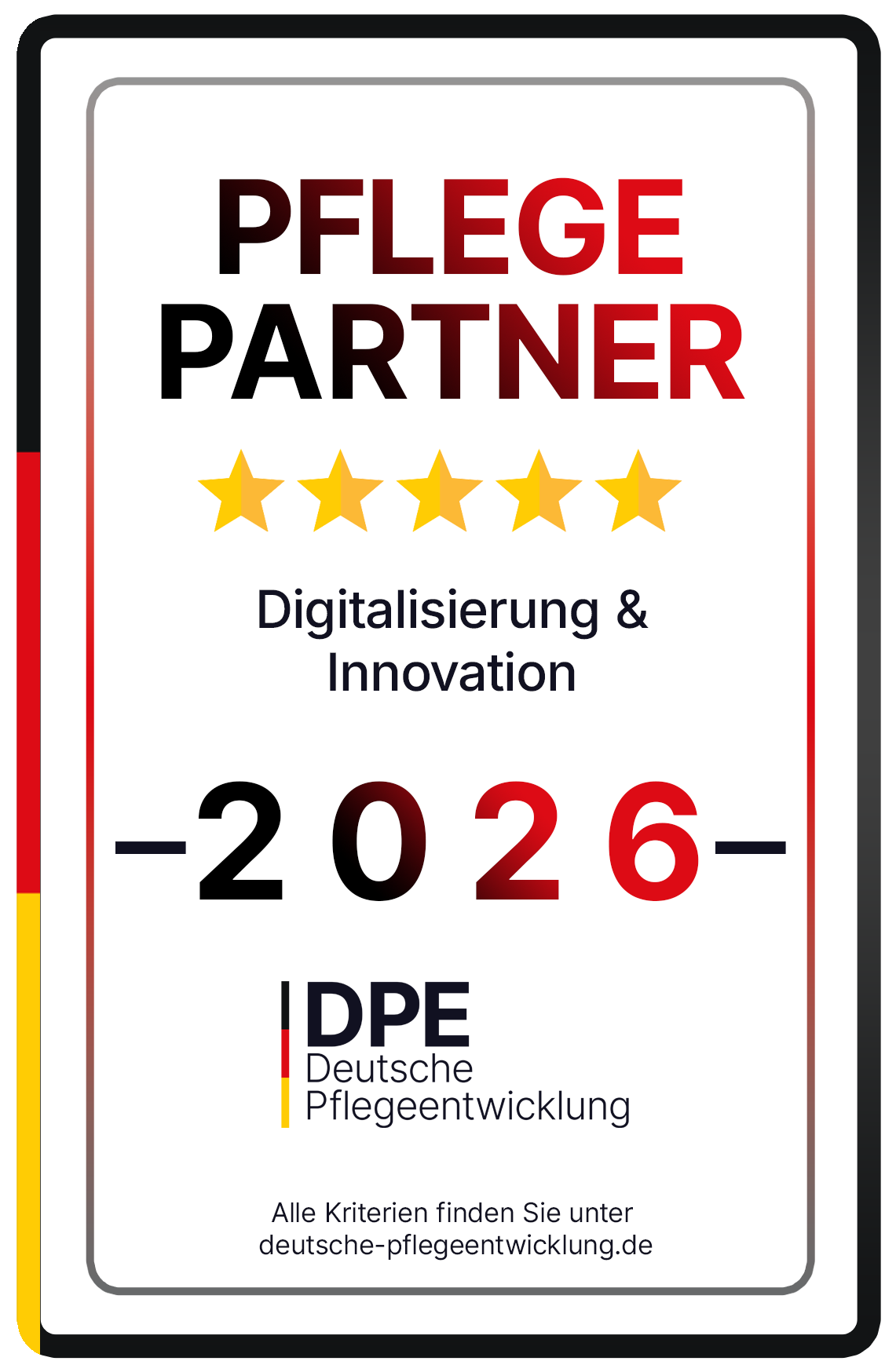 Pflege Partner Digitalisierung und Innovation 2026 Siegel