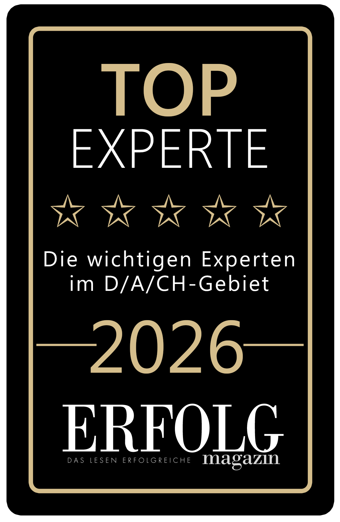 Top Experte 2026 Siegel